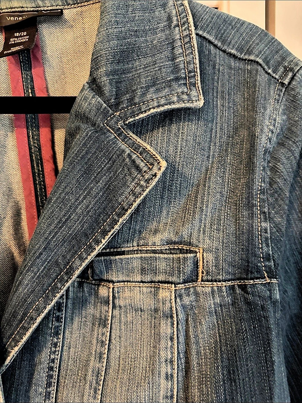 Venezia Denim Jacket Blue Size 18/20 - Picture 3 of 12